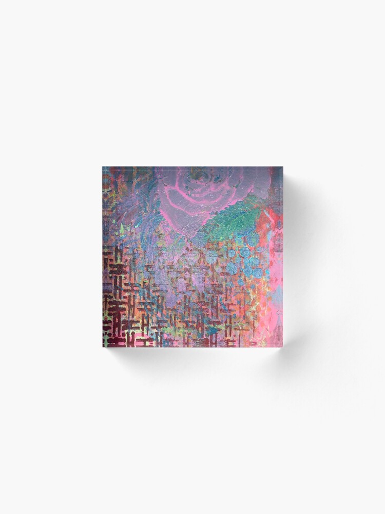 Alternate view of I Bloom in Stormy Weather Acrylic Block