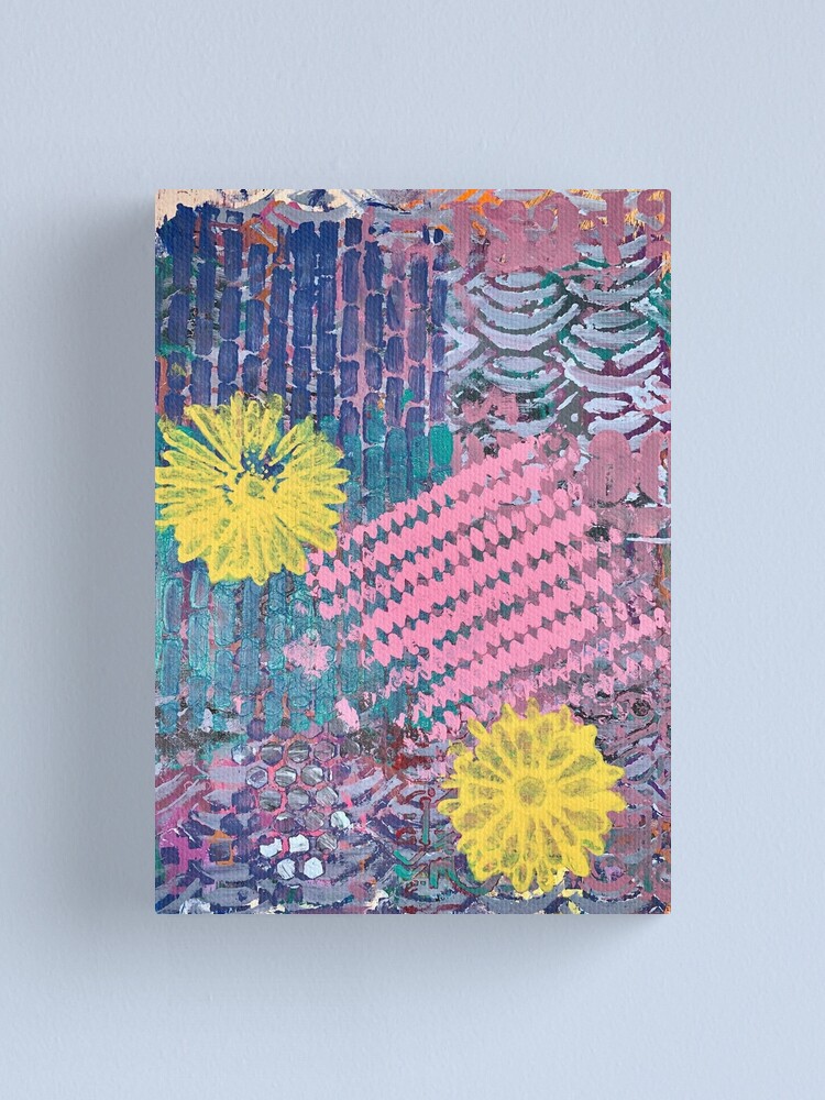 Alternate view of Yellow Flowers in Pink and Purple Fields Canvas Print