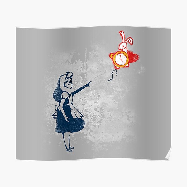 Banksy in wonderland Poster