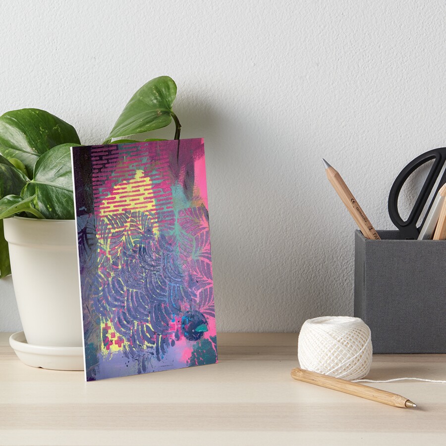 The Purple Palm Tree Art Board Print
