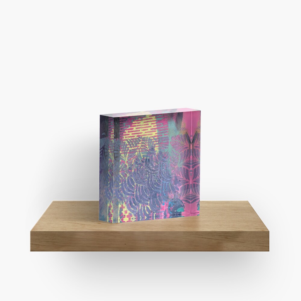 The Purple Palm Tree Acrylic Block