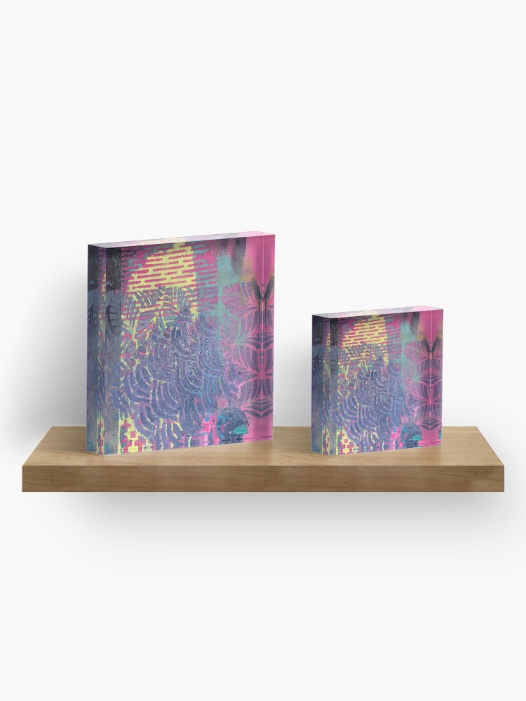 Alternate view of The Purple Palm Tree Acrylic Block