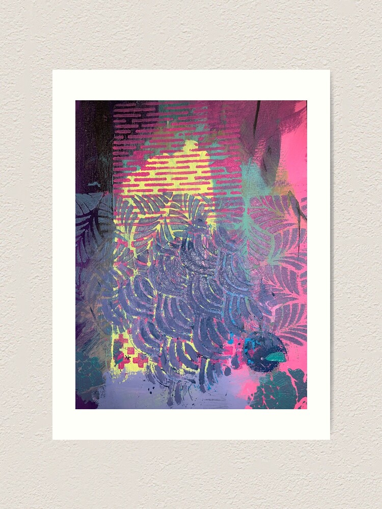 Alternate view of The Purple Palm Tree Art Print
