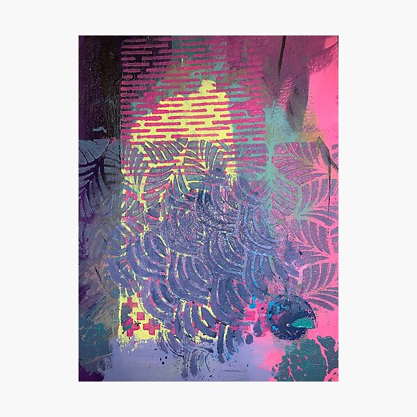 The Purple Palm Tree Photographic Print