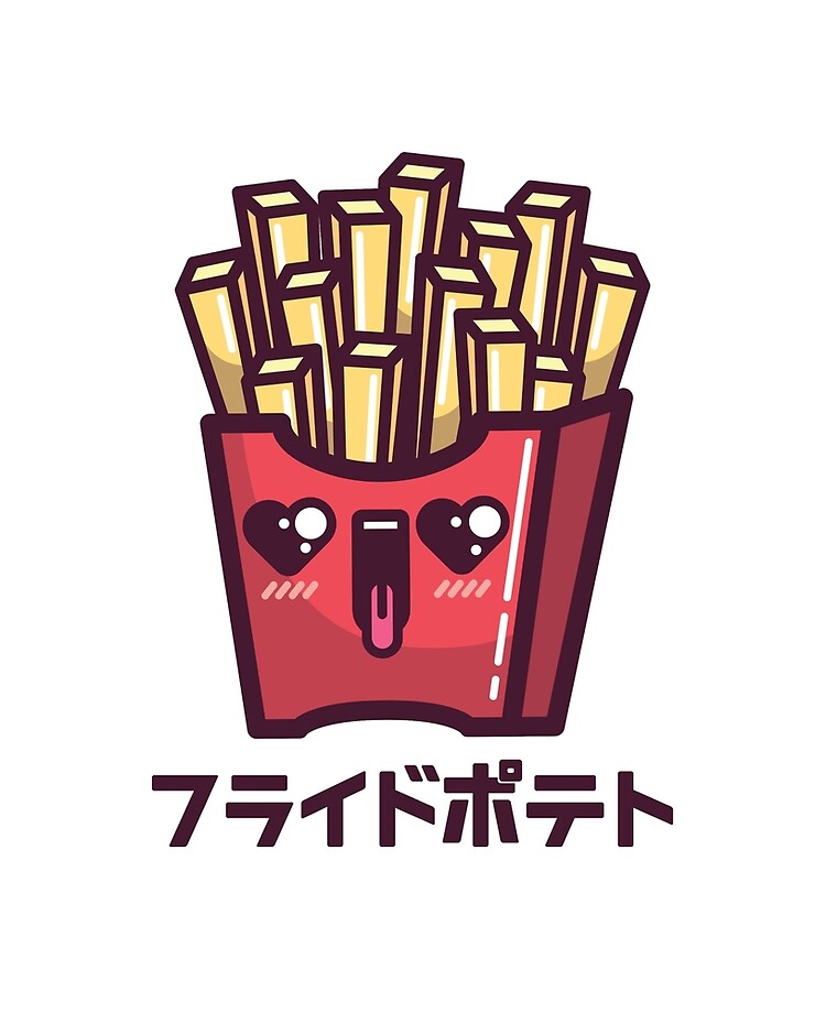 Coque Et Skin Adhesive Ipad Mignon Kawaii Frites Illustration Dessin Anime Japonais Frites Par Rydersgraphics Redbubble