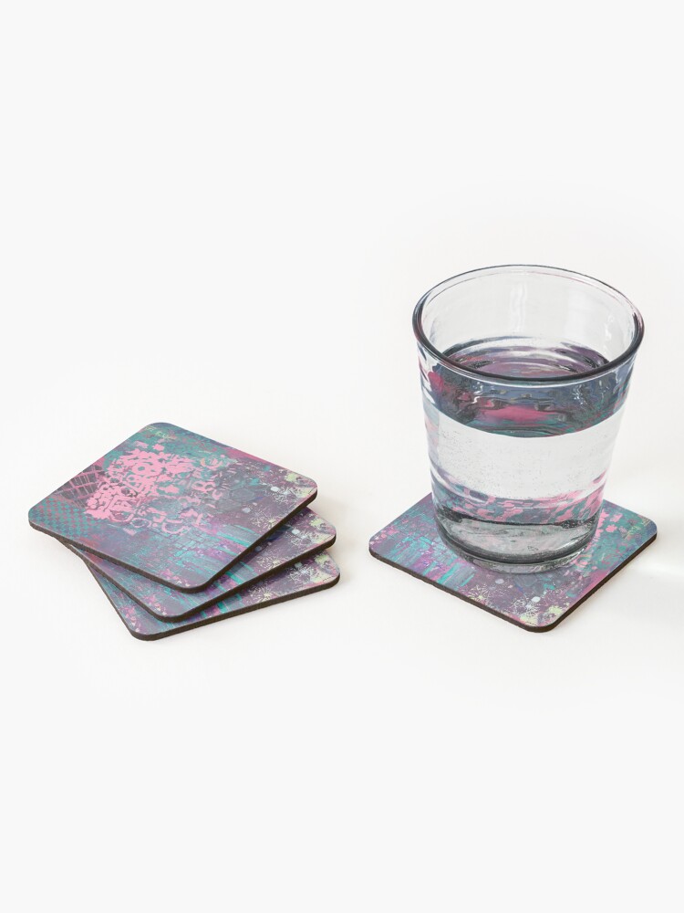 Alternate view of Grungy Pink Princess Coasters (Set of 4)