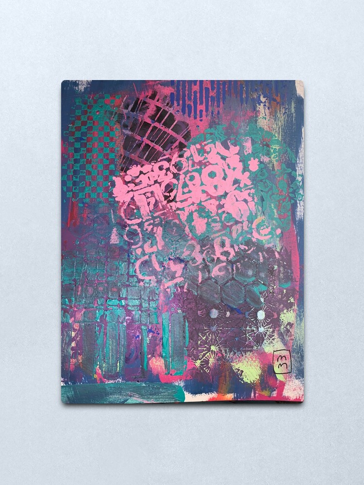 Alternate view of Grungy Pink Princess Metal Print