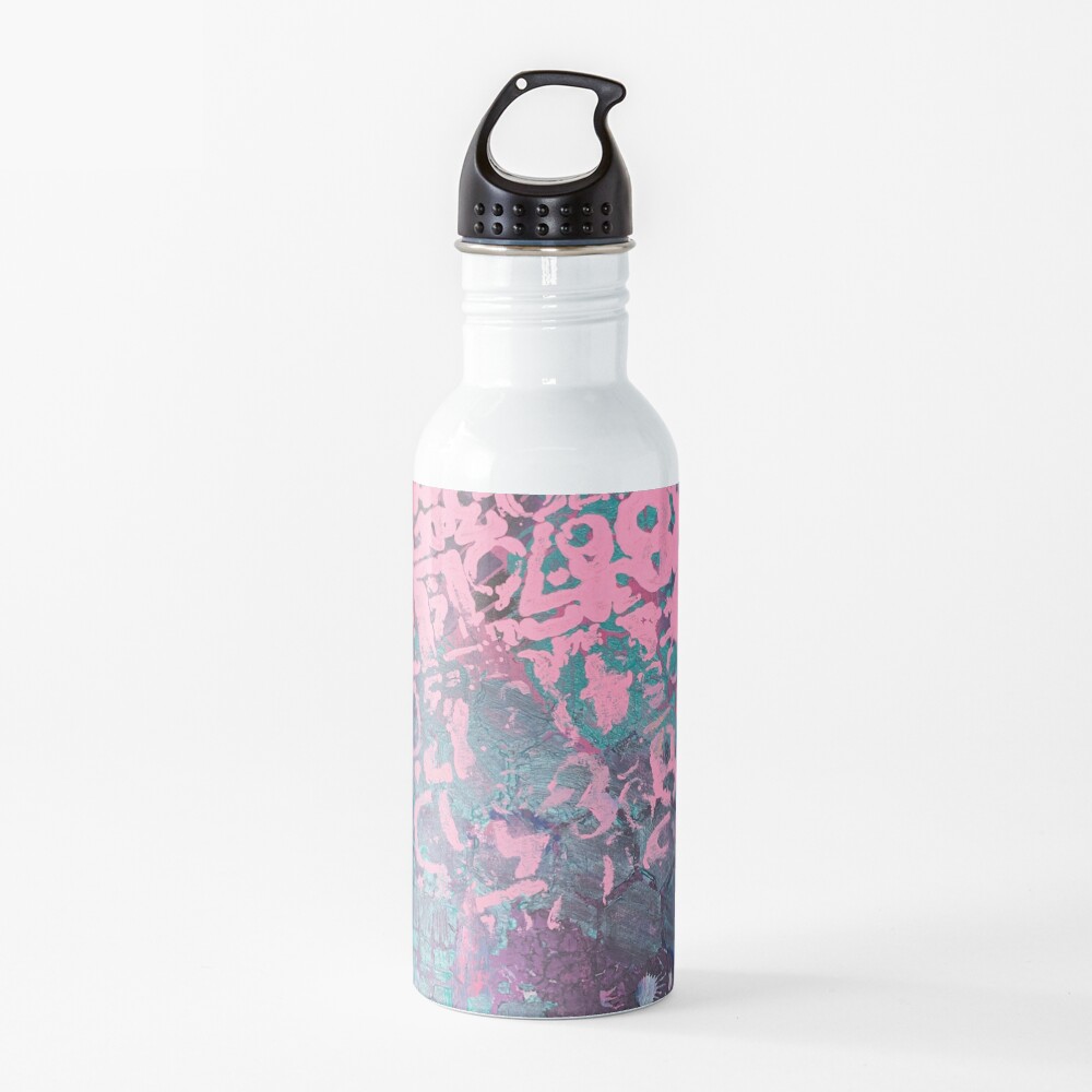 Grungy Pink Princess Water Bottle