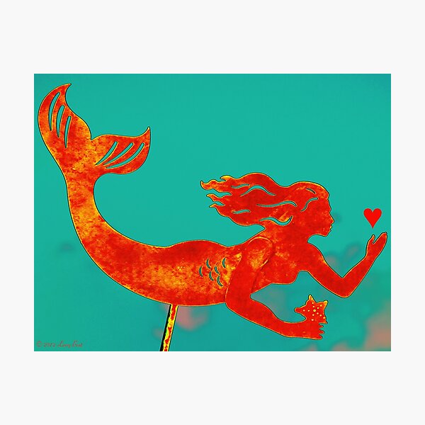 Crimson Mermaid Photographic Print