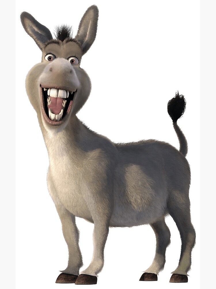Donkey- SHREK Sticker Greeting Card