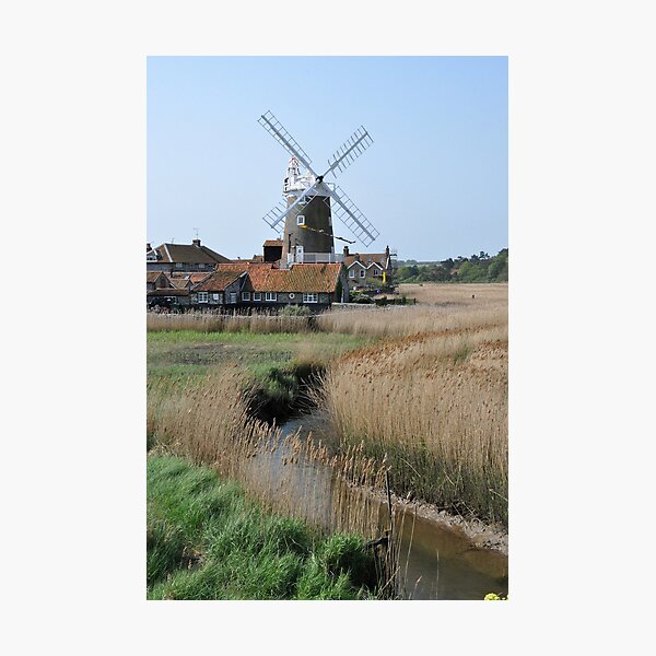 Cley Windmill and the River Glaven Photographic Print