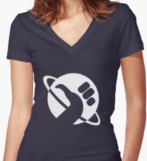The Hitchhiker's Guide to the Galaxy Women's Fitted V-Neck T-Shirt