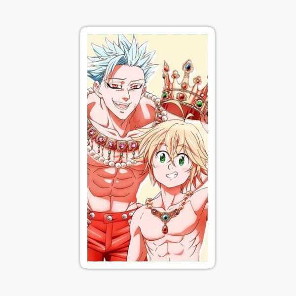 The seven deadly sins, The seven deadly sins design, The seven deadly sins cover, Ban, Meliodas, Meliodas and Ban, Nanatsu na taizai, . Sticker