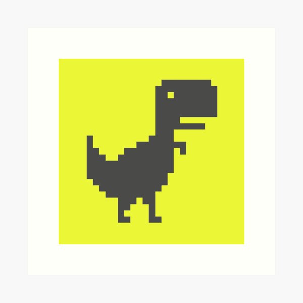 Google Chrome Dino Art Board Print for Sale by SasShoemaker