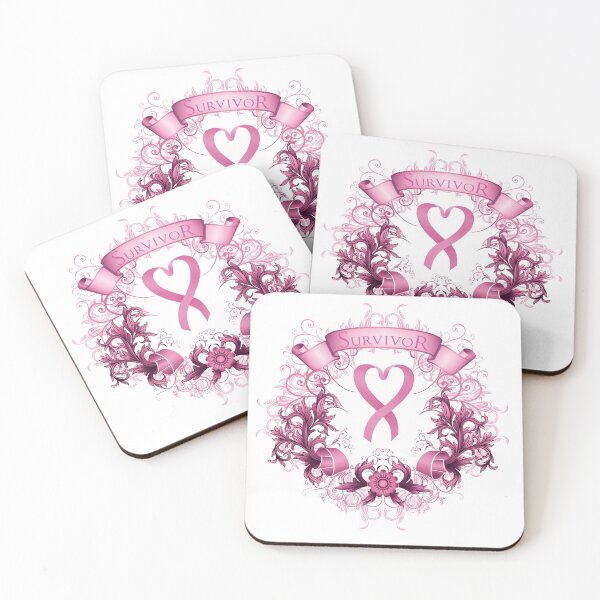 Item preview, Breast Cancer Survivor Heart Ribbon designed and sold by RichDesignPro.