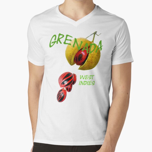 Nutmeg, Grenada, West Indies V-Neck T-Shirt