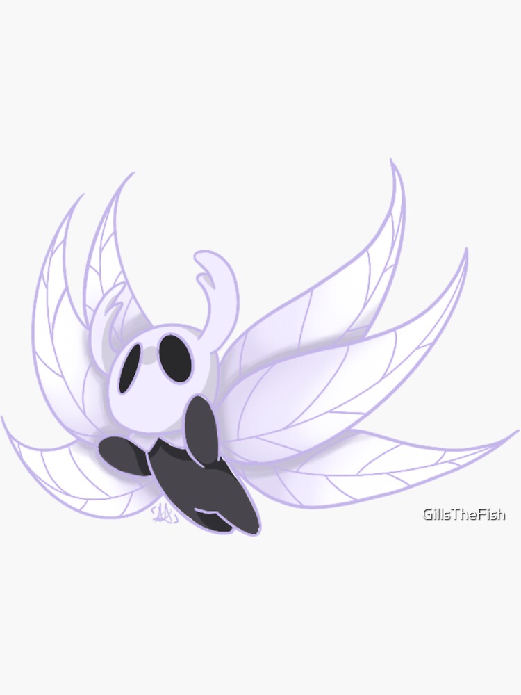 Pegatina Hollow Knight Monarch Wing Design De GillsTheFish Redbubble   Bg,f8f8f8 Flat,750x,075,f Pad,750x1000,f8f8f8 