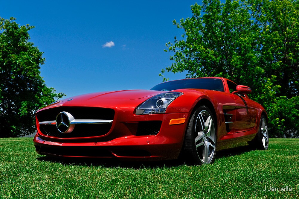"Mercedes SLS AMG Gull Wing Doors" by Joe Jennelle Redbubble