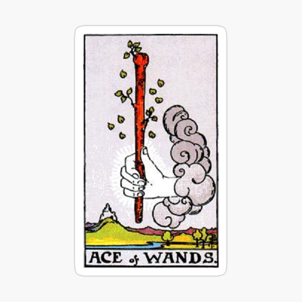 Ace of Wands Tarot" Spiral for Sale by phantastique | Redbubble
