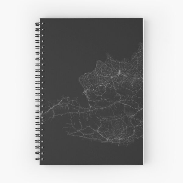Item preview, Roads of Austria. (White on black) designed and sold by Graphical-Maps.