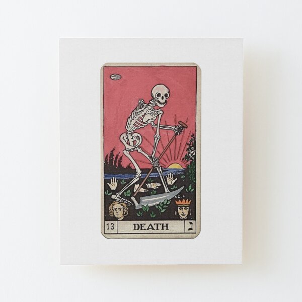 Death Tarot Wood Mounted Print