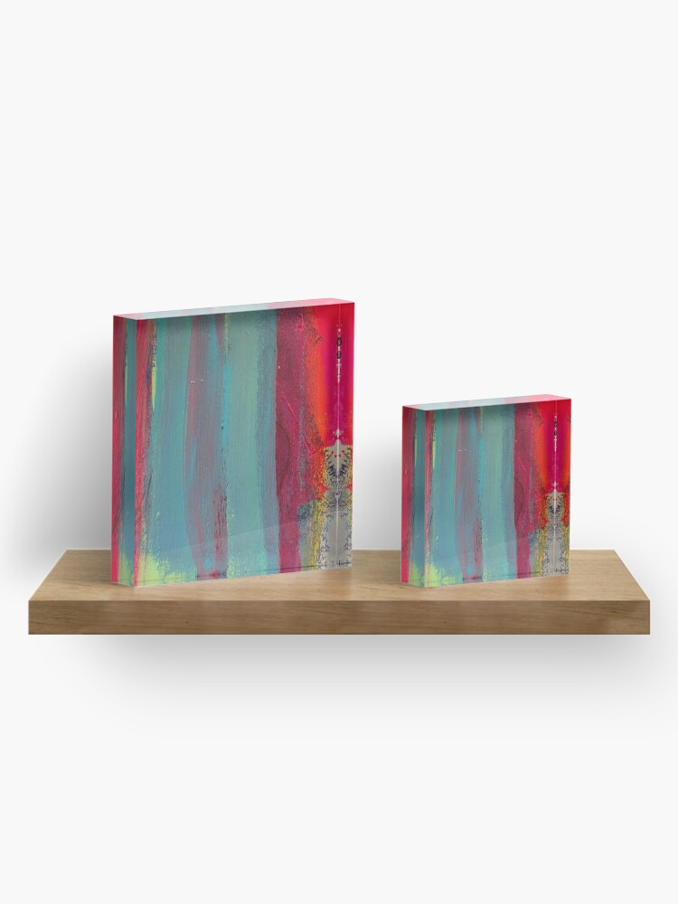 Alternate view of Neon Stripes Acrylic Block