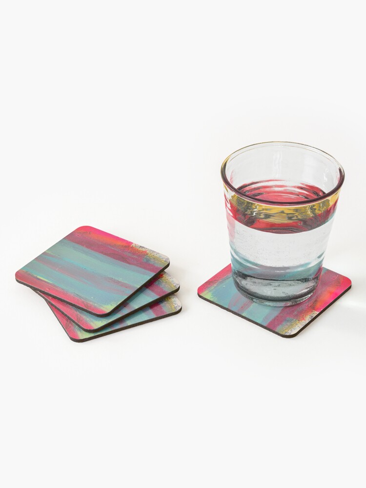 Alternate view of Neon Stripes Coasters (Set of 4)