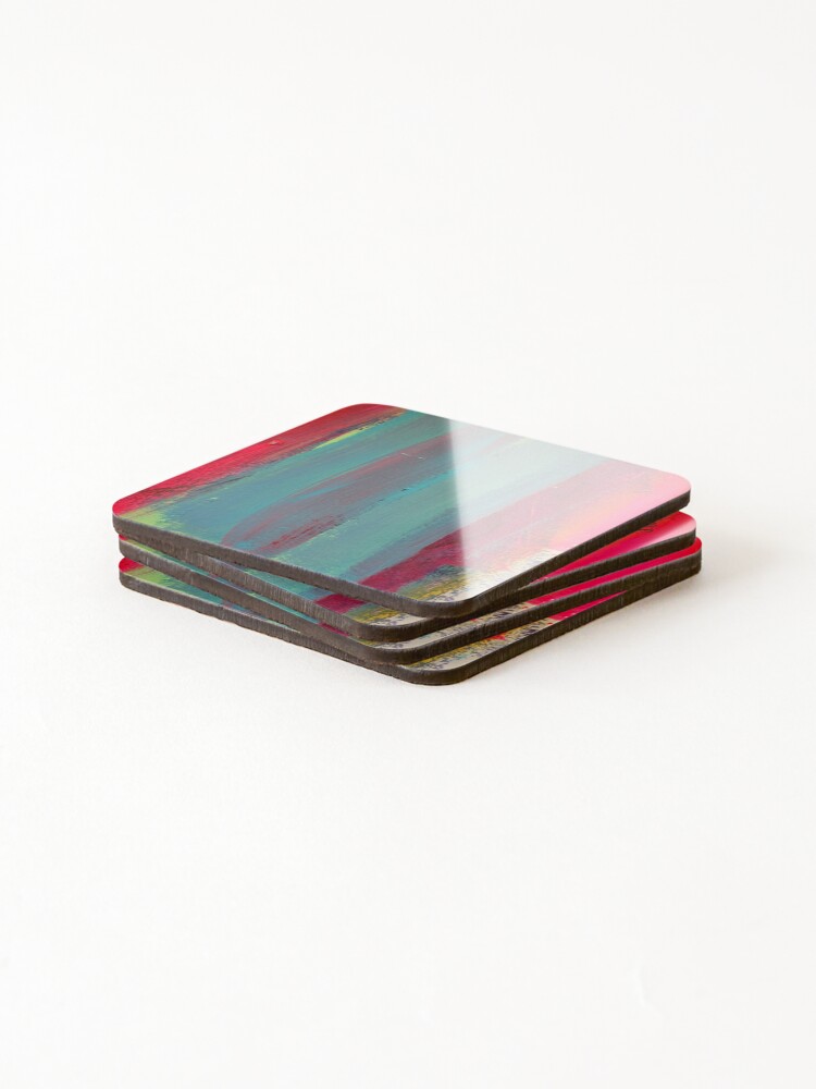 Alternate view of Neon Stripes Coasters (Set of 4)