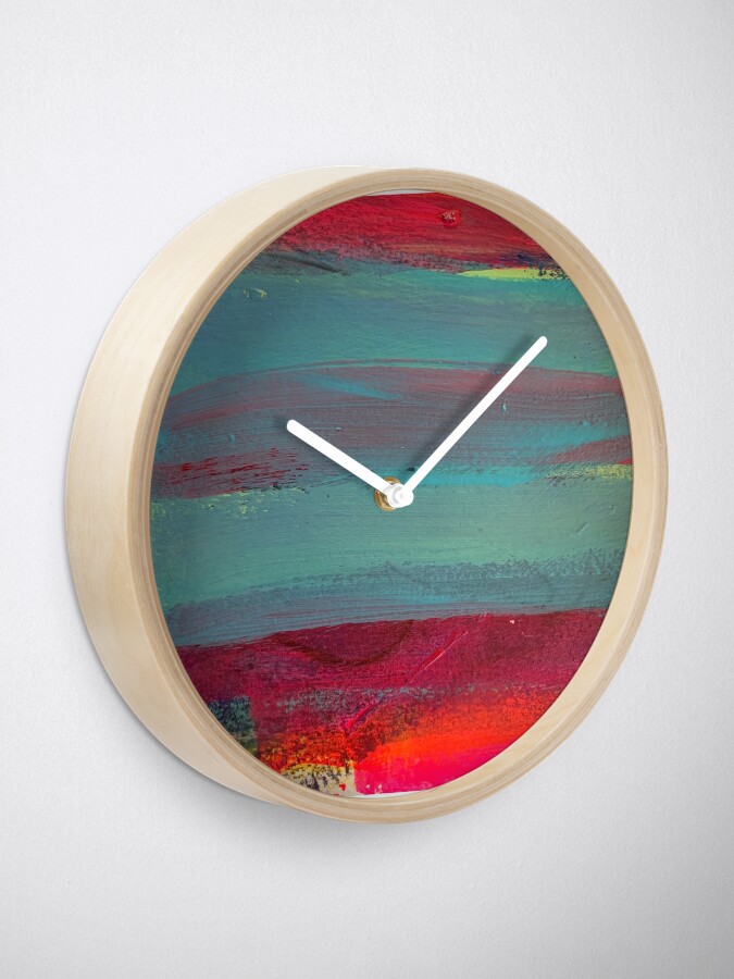 Alternate view of Neon Stripes Clock