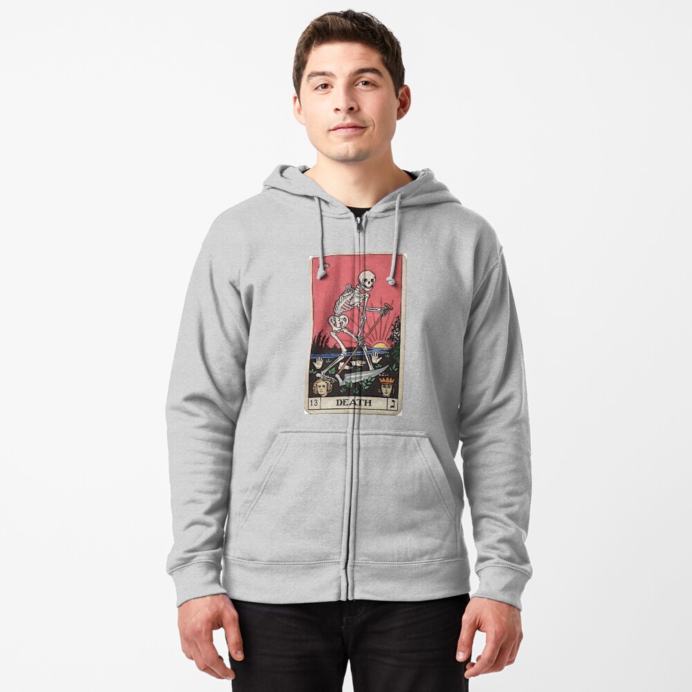Death Tarot Zipped Hoodie