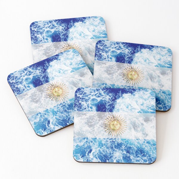 Item preview, Flag of Argentina - Ocean Waves Navy Naval Nautical Sailor Sea Cool Flags designed and sold by Dr-Pen.