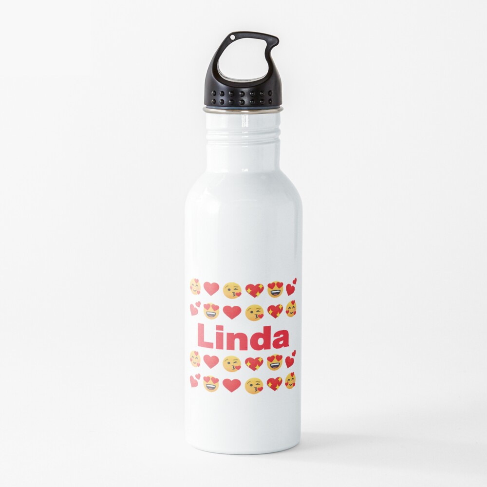 Linda Emoji My Love for Valentines day Water Bottle