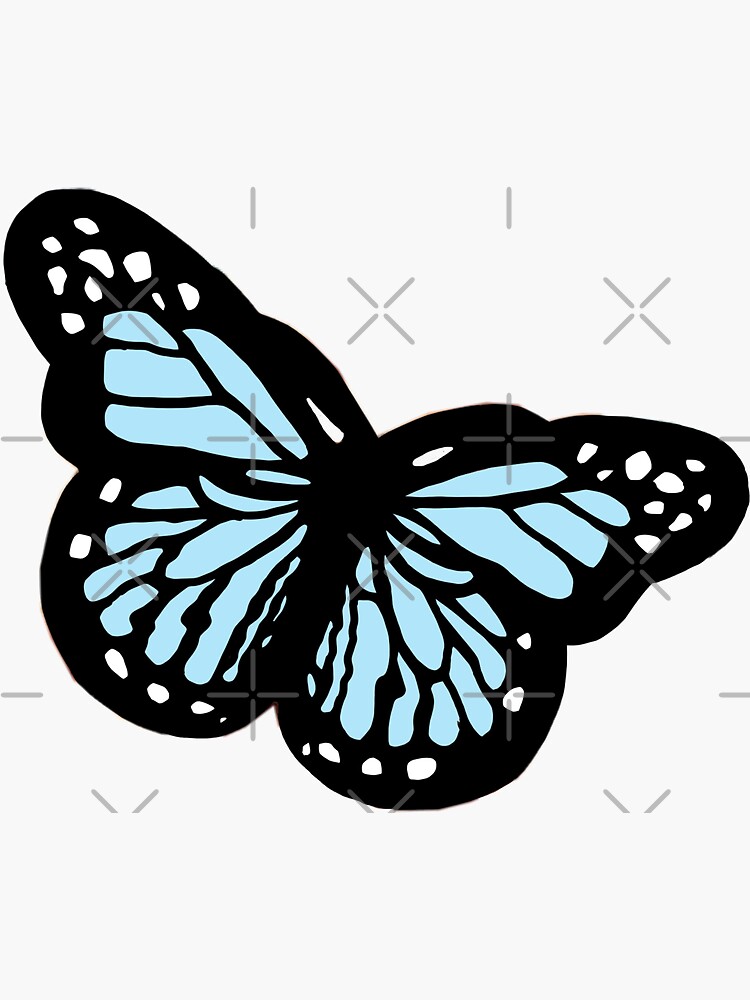 "light blue butterfly" Sticker for Sale by ekneifel Redbubble