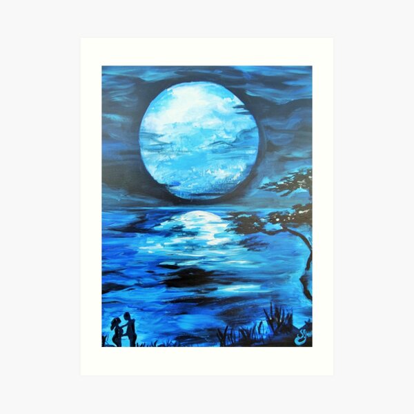 BLUE MOON Art Print