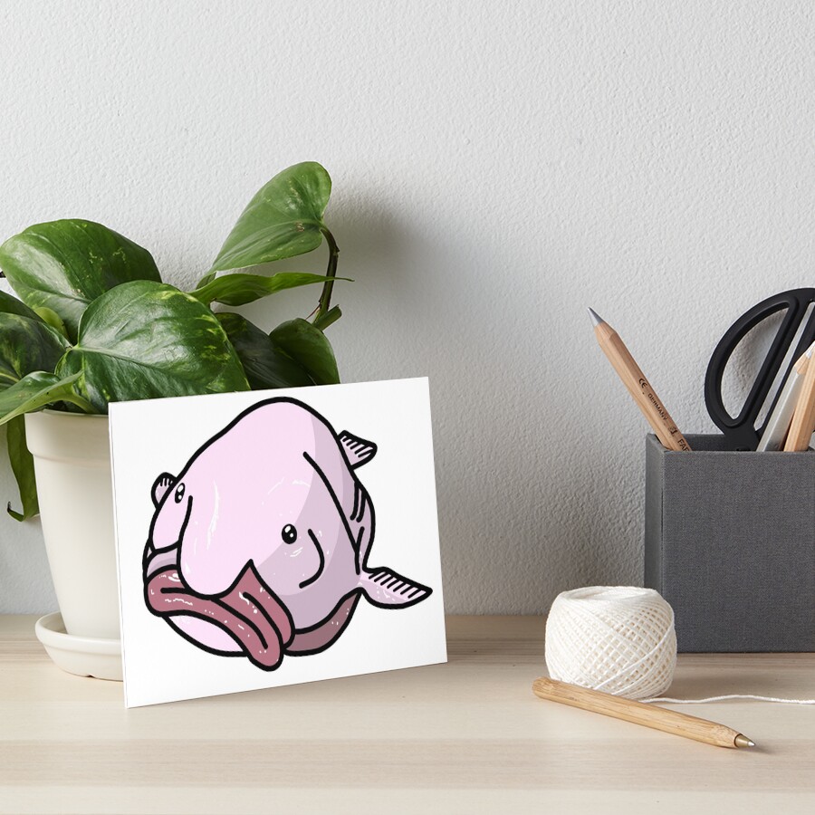 This is my happy face - blob fish Art Board Print for Sale by  BumbleBearArtUK