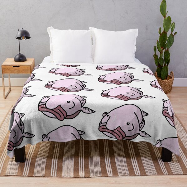 Blobfish Is My Spirit Animal Funny Blobfish Meme Fleece Blanket by