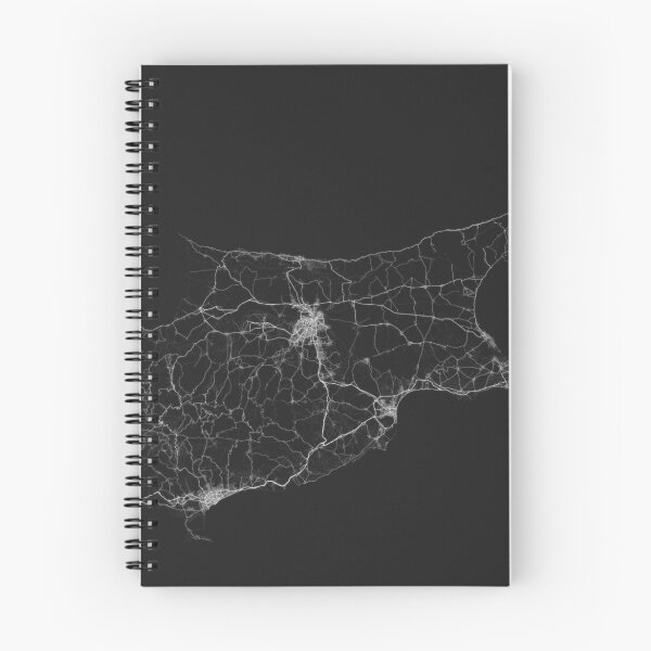 Item preview, Roads of Cyprus. (White on black) designed and sold by Graphical-Maps.
