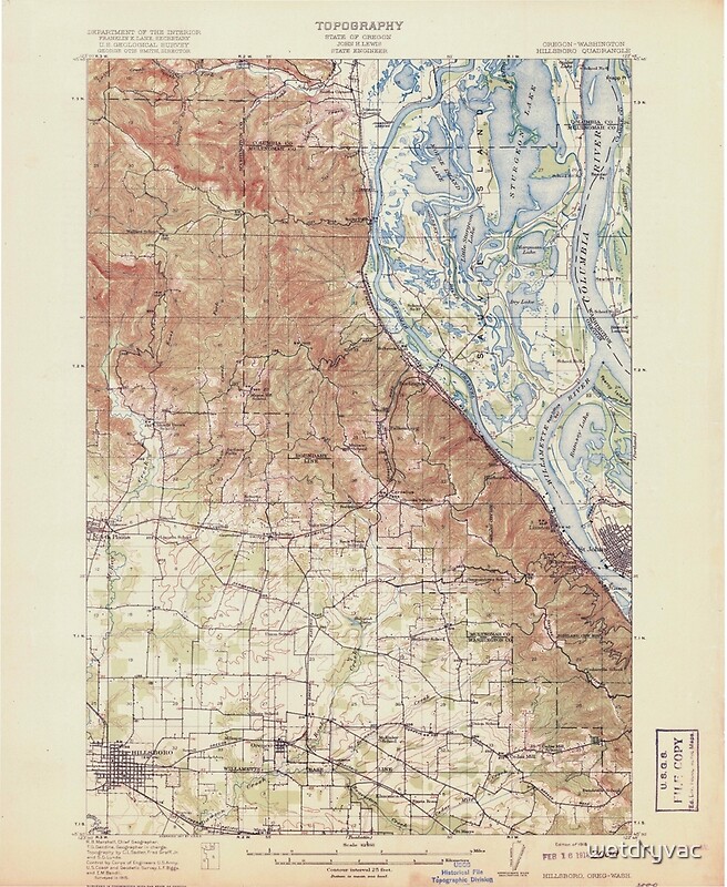 quot USGS Topo Map Oregon Hillsboro - 