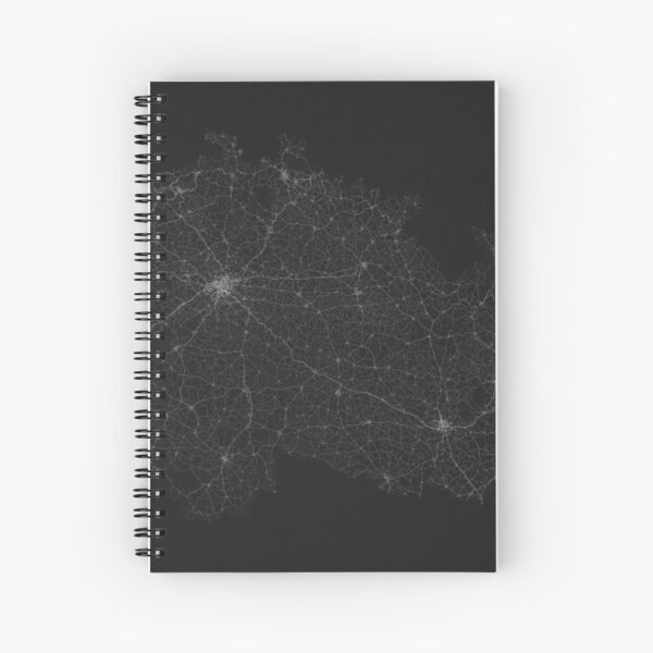 Item preview, Roads of Czech Republic. (White on black) designed and sold by Graphical-Maps.