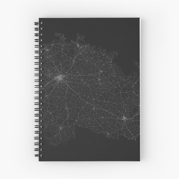 Item preview, Roads of Czech Republic. (White on black) designed and sold by Graphical-Maps.