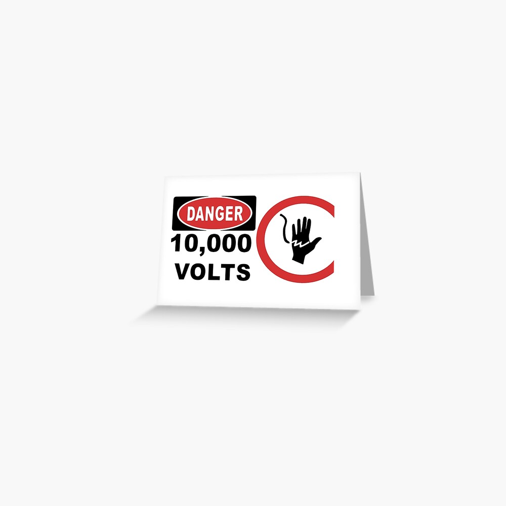 Jurassic Park 10000 Volts Sign Art Print