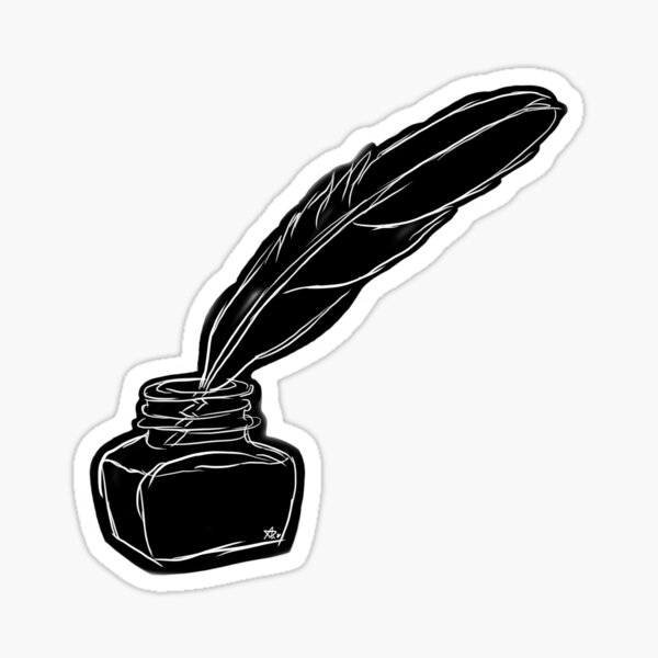 Ink and Quill  Sticker by WritersSpot, Redbubble