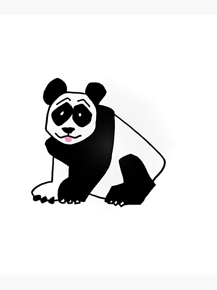 Cute Black And White Panda Shirts Poster By Rcbonay Redbubble 