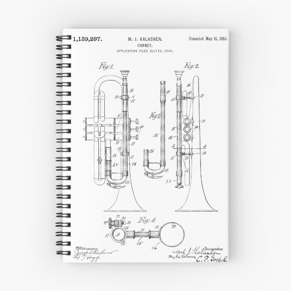 Item preview, Cornet Patent - Black designed and sold by InkedArtPrints.