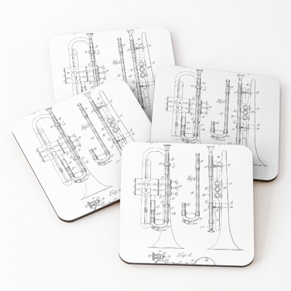 Item preview, Cornet Patent - Black designed and sold by InkedArtPrints.