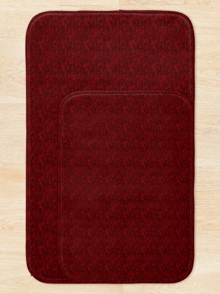Thumbnail 5 of 6, Bath Mat, Nether Stone Pattern - Minecraft Style designed and sold by SolarCross.