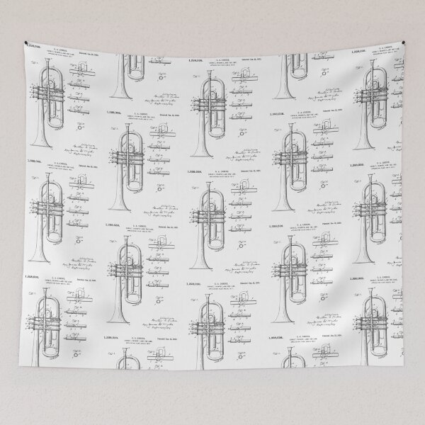 Item preview, Cornet Patent 1920 - Black designed and sold by InkedArtPrints.