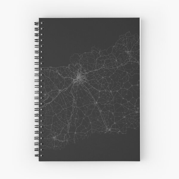 Item preview, Roads of Hungary. (White on black) designed and sold by Graphical-Maps.