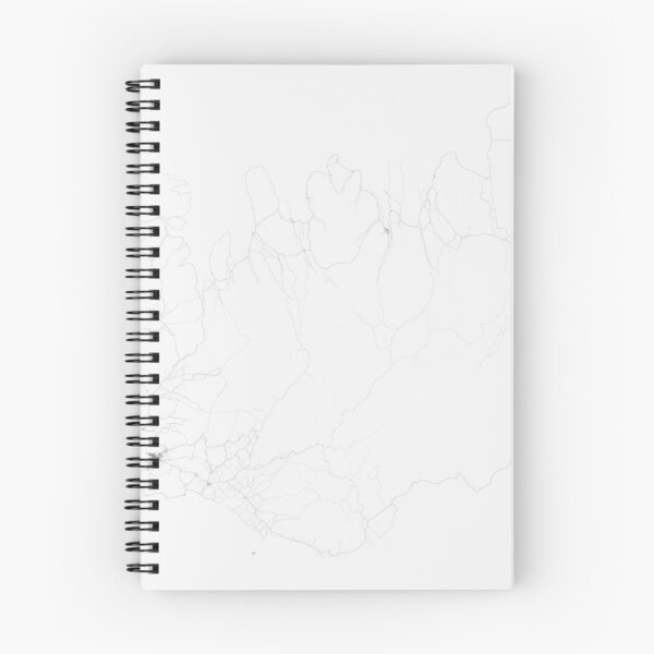Item preview, Roads of Iceland. (Black on white) designed and sold by Graphical-Maps.