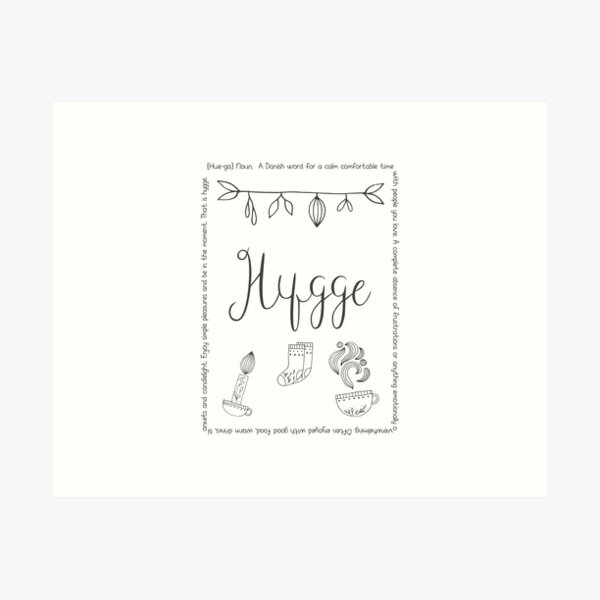 Item preview, Hygge Definition - Typography print designed and sold by Marianne1108.